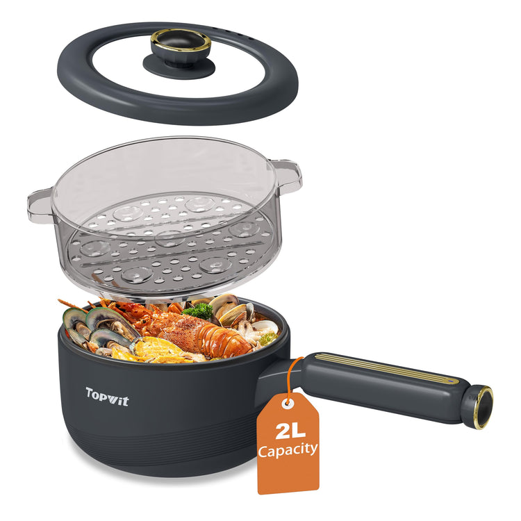 2L Hot Pot Electric with Steamer