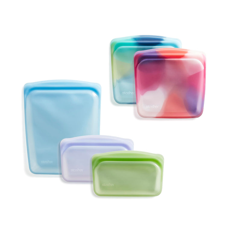 Premium Reusable Silicone Food Storage Bags (5 Count)