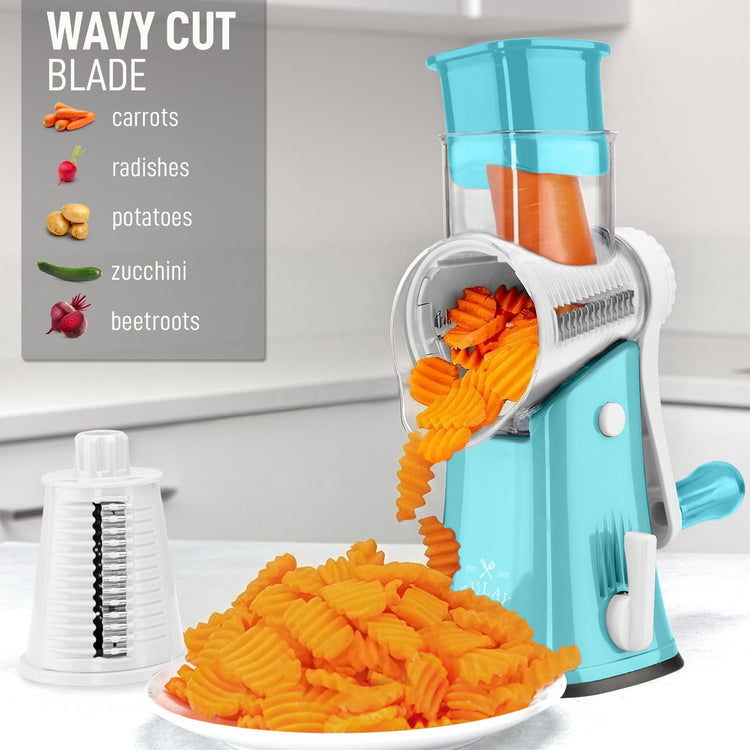 Rotary Cheese Grater 5 Blade Cheese Shredder