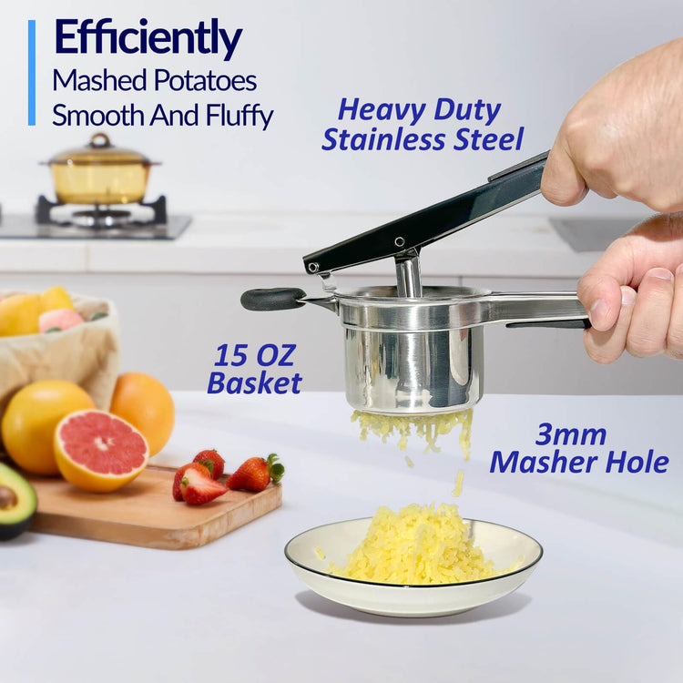 Potato Ricer 15oz Stainless Steel Ricer for Mashed Potatoes