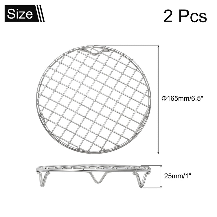 2 Pcs Round Cooking Rack with Legs (2 Count)