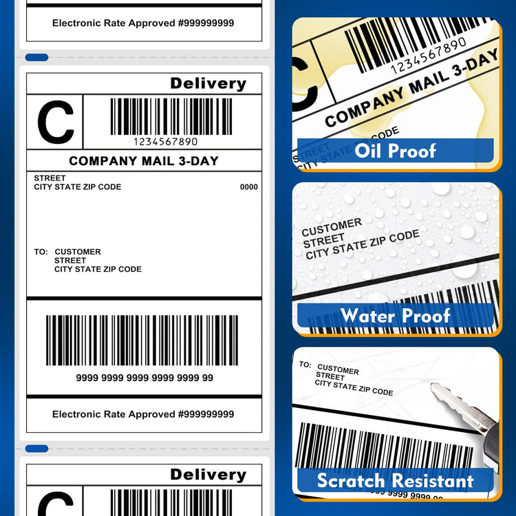 880 4"x 6" Thermal Shipping Labels Replacement for DYMO 1744907 (880 Count)
