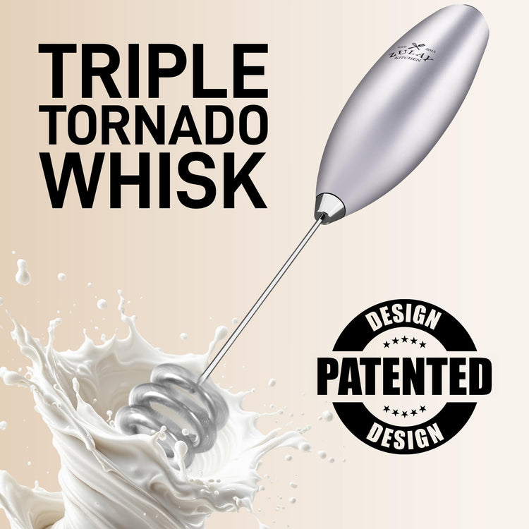 Powerful Milk Frother Wand With Duracell Batteries