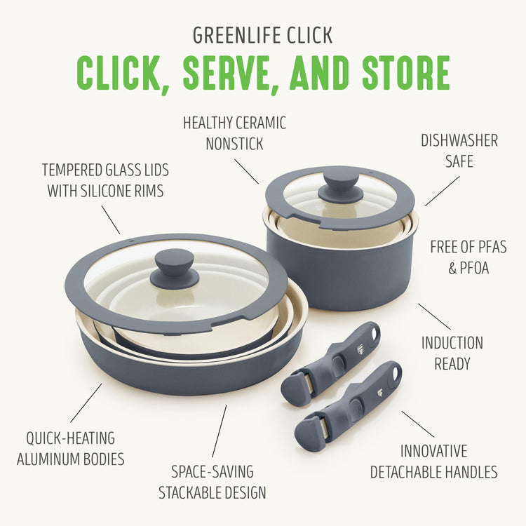 10 Piece Nonstick Pots & Pans Set
