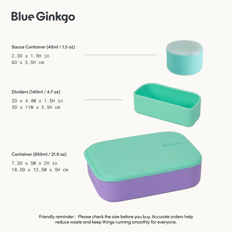 Bento Style Silicone Lunch Box Set