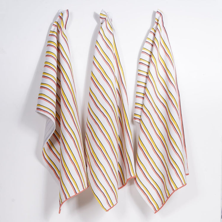 Printed Kitchen Dish Bar and Tea Towels Cotton (6 Count)