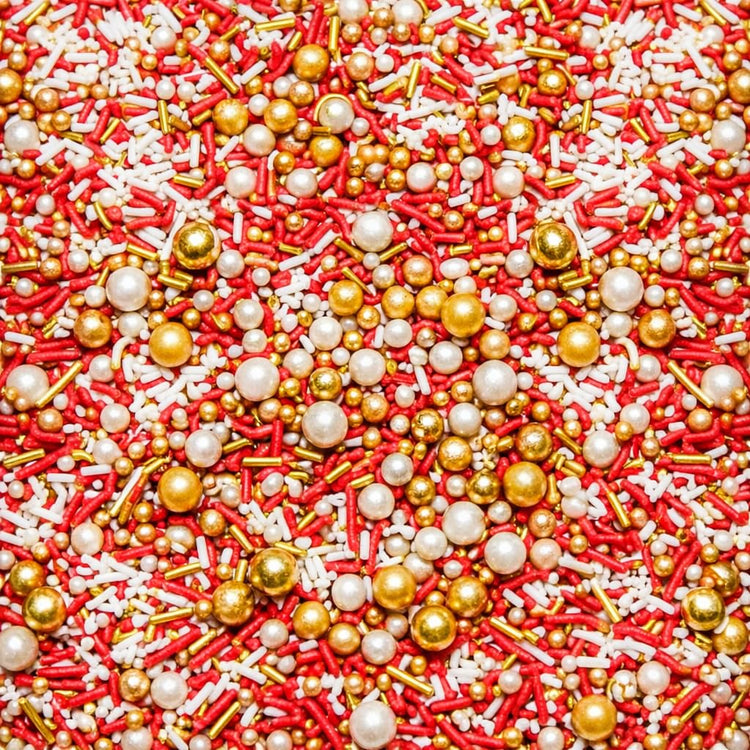 Red White & GRed White Gold Sprinkle Mix (4.2 Ounce)