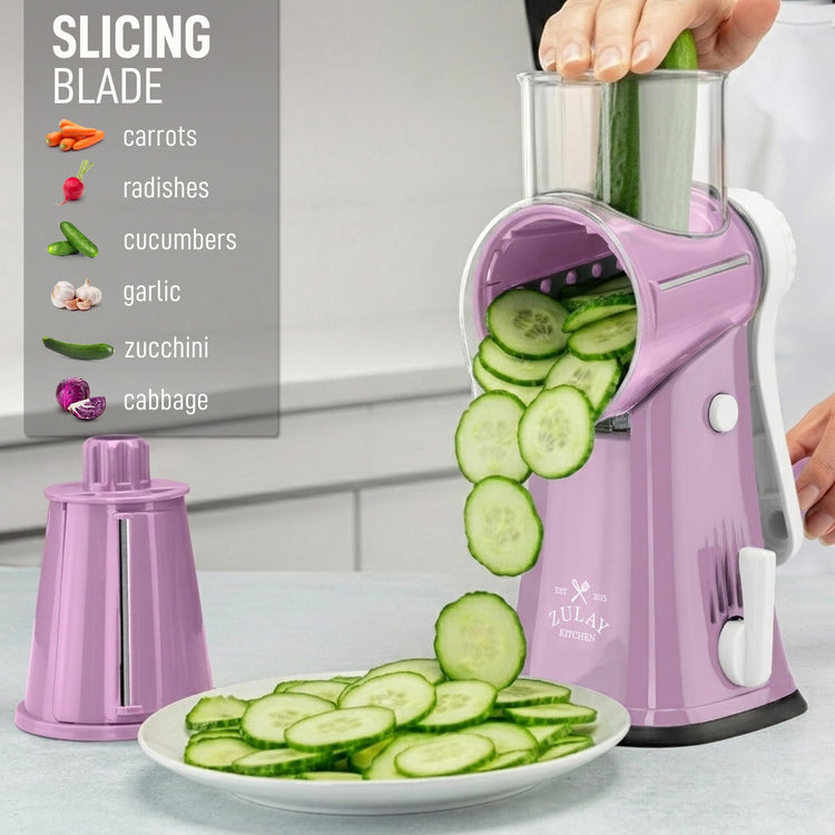 Rotary Cheese Grater 5 Blade Cheese Shredder