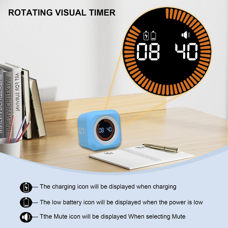Rotating Cube Pomodoro Visual Timer 5