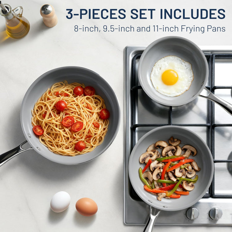 Ceramic Nonstick Frying Pans Set