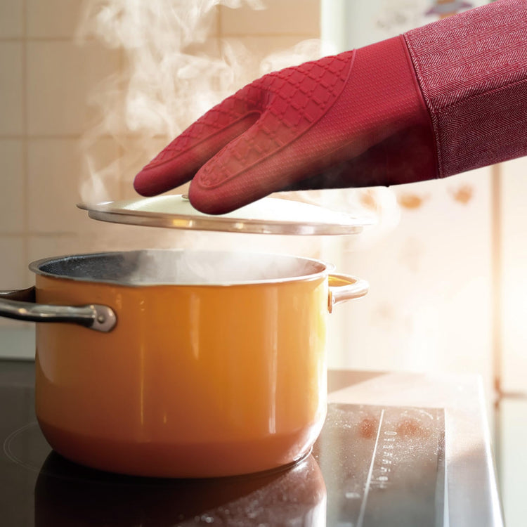 Professional Microwave Silicone Oven Mitts one Pair (3 Count)