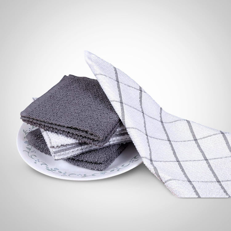 Cotton Kitchen Dish Cloths Set of 8 (8 Count)