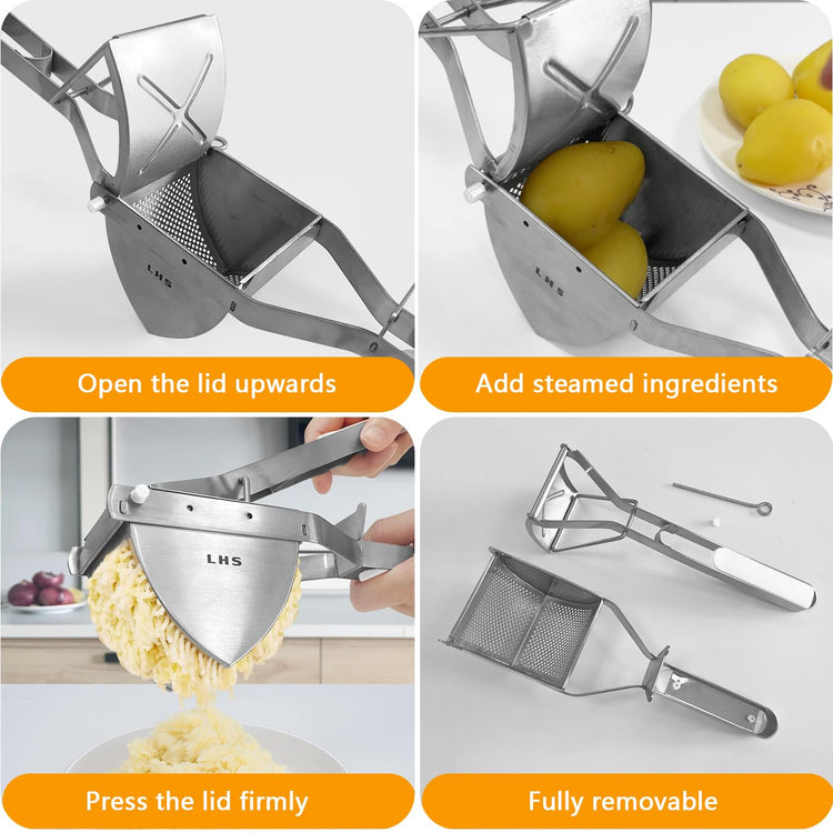 Stainless Steel Potato Ricer and Masher