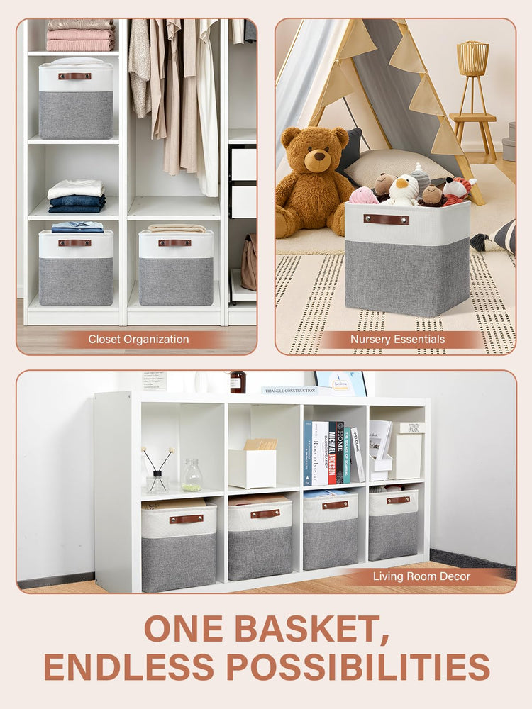 Set of 4 Storage Cubes Baskets for Organizing (4 Count)