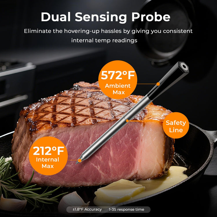 Wireless Meat Thermometer Digital Smart APP for 820 ft Range