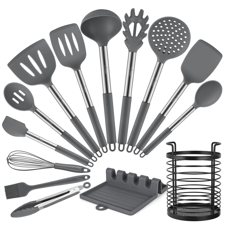 446°F Heat Resistant Silicone Kitchen Utensils (14 Count)