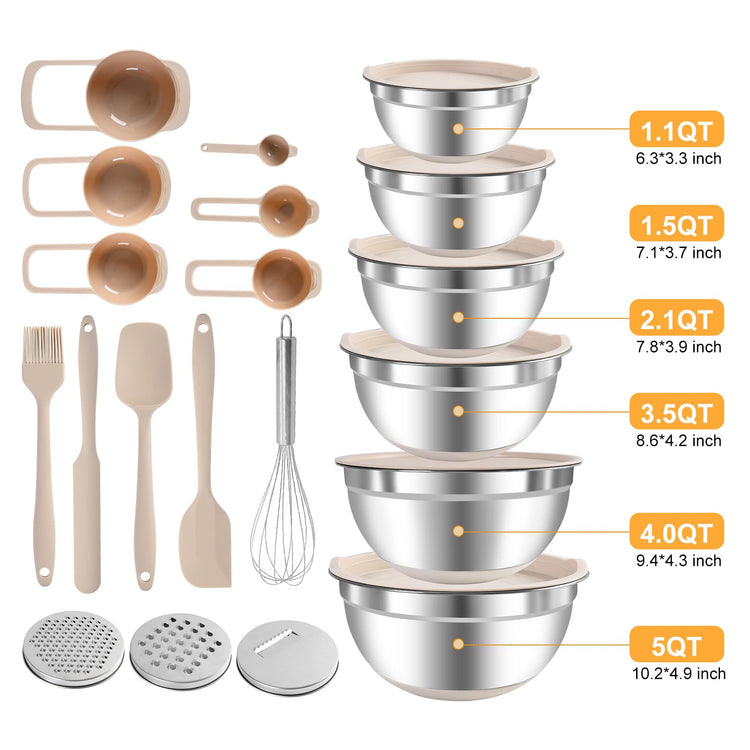 Mixing Bowls with Airtight Lids Set (4.36 Count)