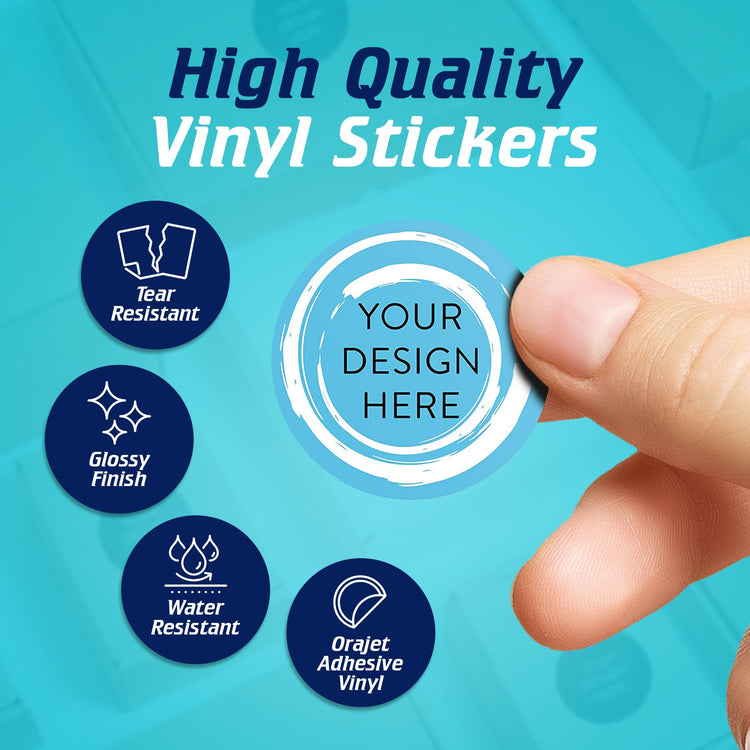 100 Custom Vinyl Stickers (100 Count)