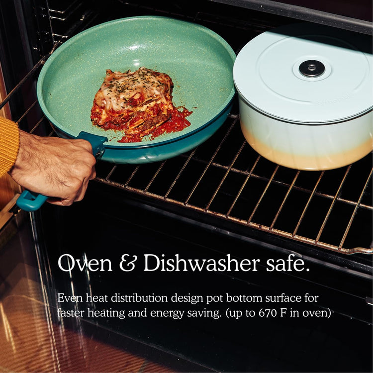 Ombré Titanium Ceramic Cookware Set Non Toxic (16 Ounce)