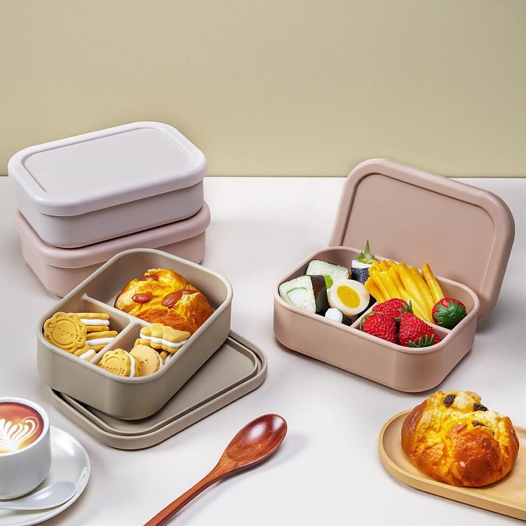 4 Pcs Silicone Bento Box (4 Count)