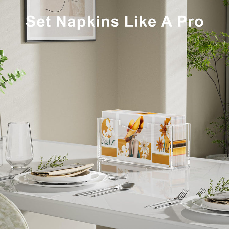 Clear Acrylic Guest Towel & Napkin Holder