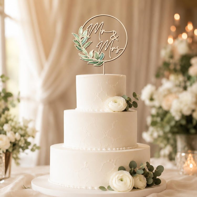 Mr & Mrs Wedding Cake Topper