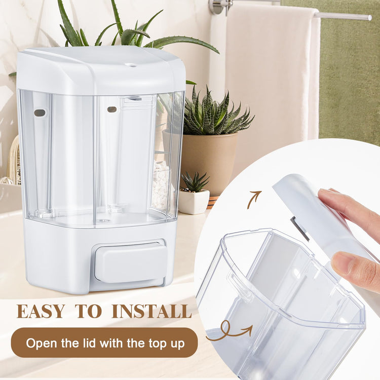 4 Pcs Wall Mounted Soap Dispenser (4 Count)