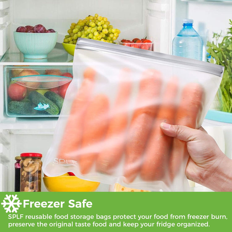6 Pack Reusable Gallon Freezer Bags Dishwasher Safe (6 Count)