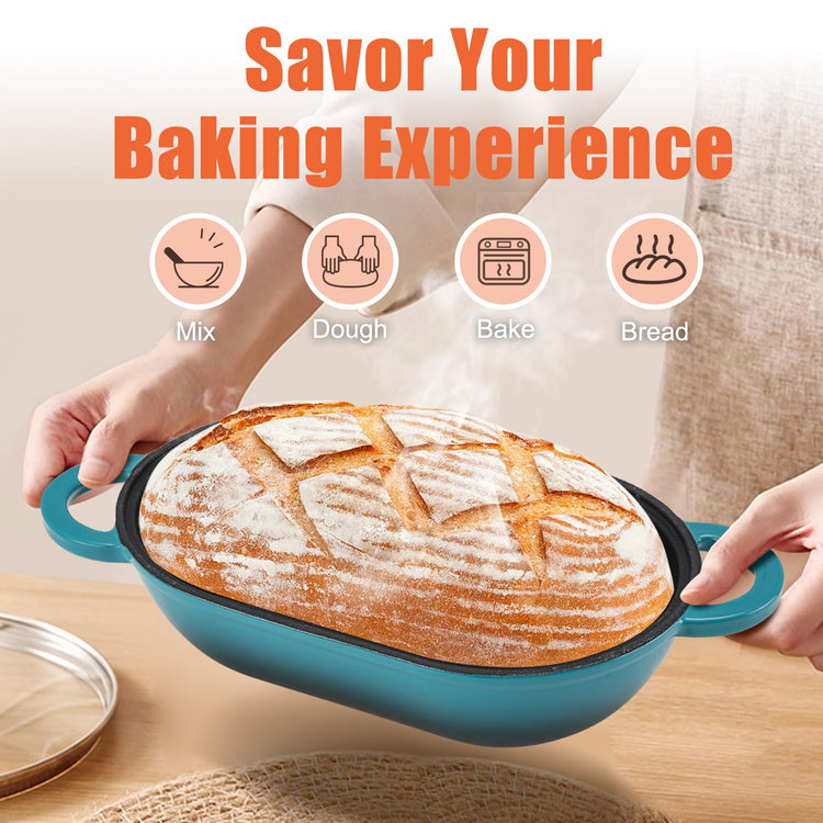 5 QT Enameled Cast Iron Sourdough Bread Oven