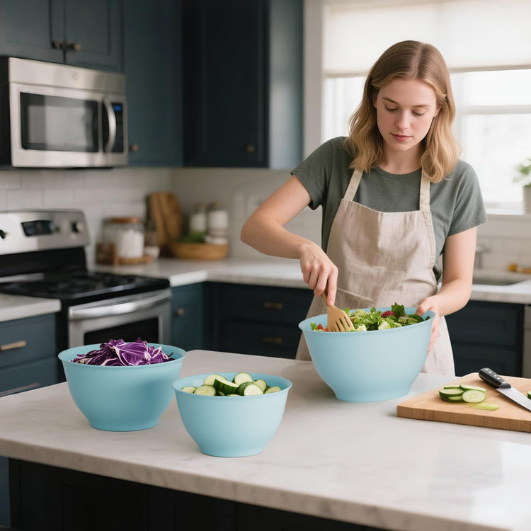 Melamine Mixing Bowl Set with Lids