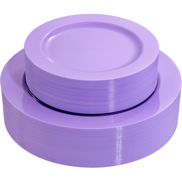 60PCS Purple Plates (60 Count)