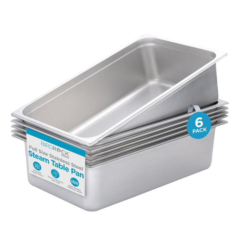 Stainless Steel Steam Table Pan (6 Count)