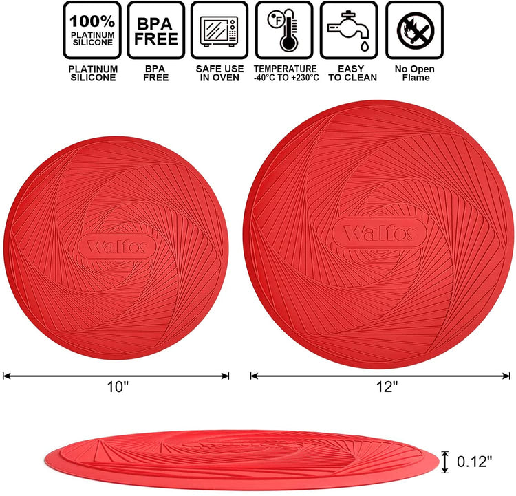 12 10 Inch Silicone Microwave Mats (2 Count)