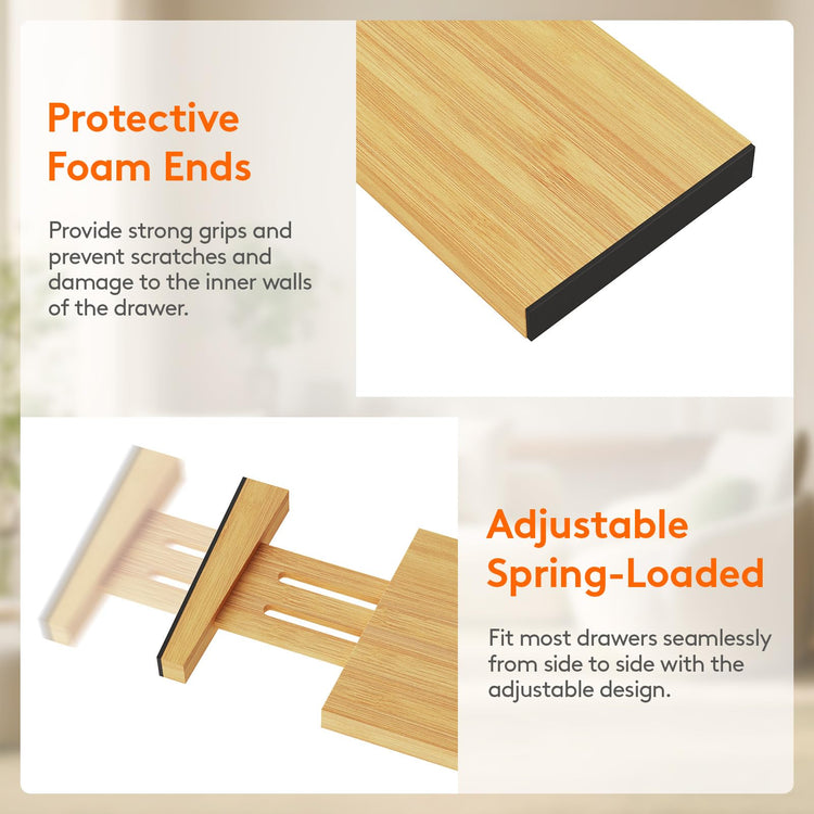4" High Dresser Drawer Dividers (5 Count)