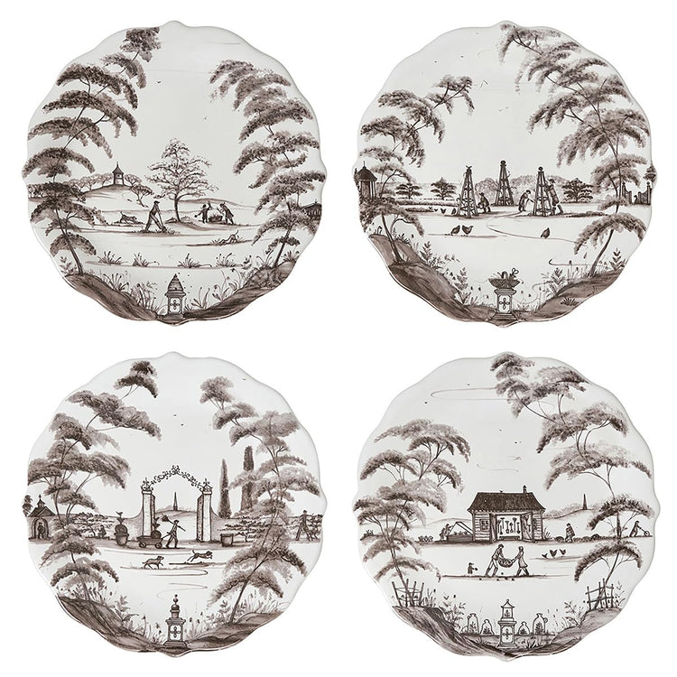 Country Estate Party Plate Assorted Set (4 Count)