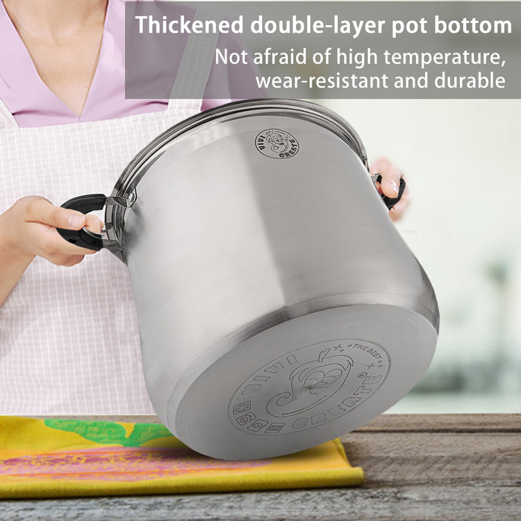 11.5 Quart Stainless Steel Stock Pot with Lid Large Induction Cooking Pot for Pasta Soup Boiling Stew with Measurement Marks and Handles