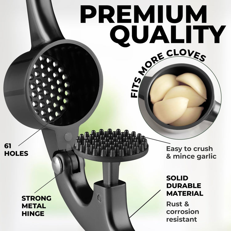Large Premium Garlic Press Set