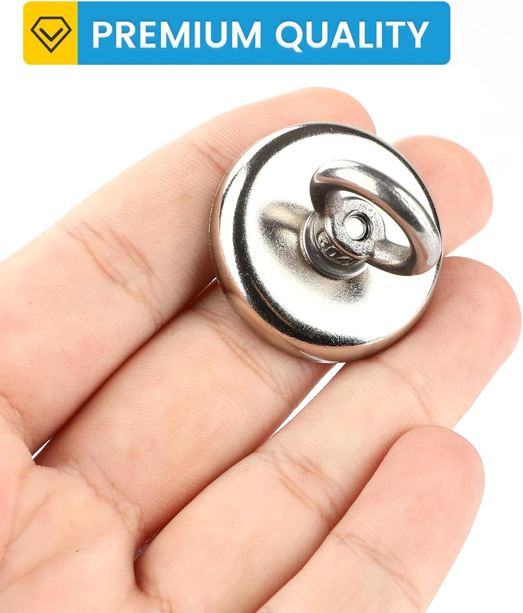 Magnetic Hooks, 100 LB(45KG) Heavy Duty Magnetic Hooks with Countersunk Hole Eyebolt, Perfect for Home, Kitchen, Workplace, Office and Garage, Pack of 25