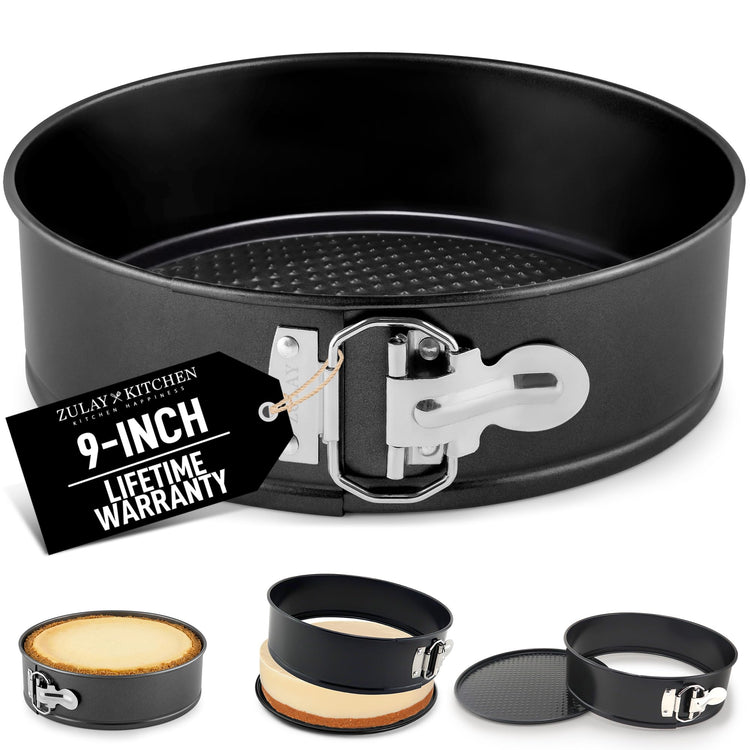 Premium 9 Inch Springform Pan Nonstick Cheesecake Pan with Removable Bottom