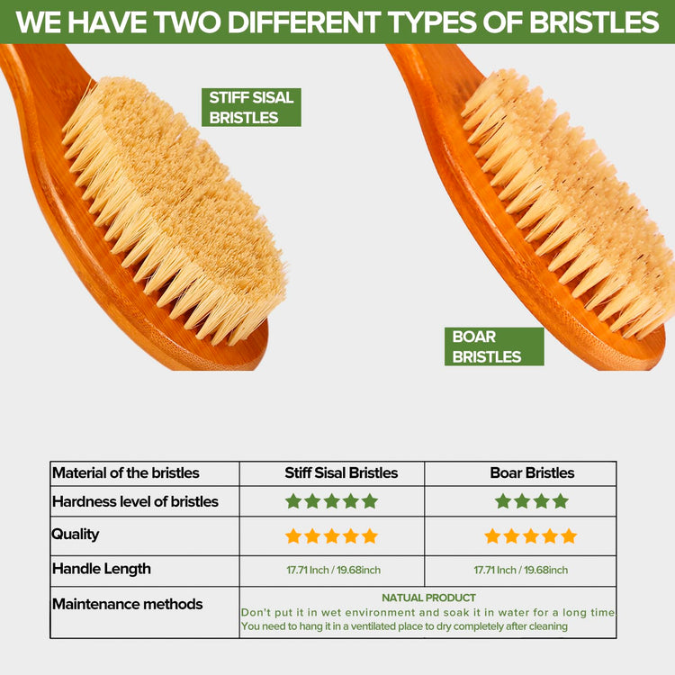 17.71Inch Natural Boar Bristles Anti