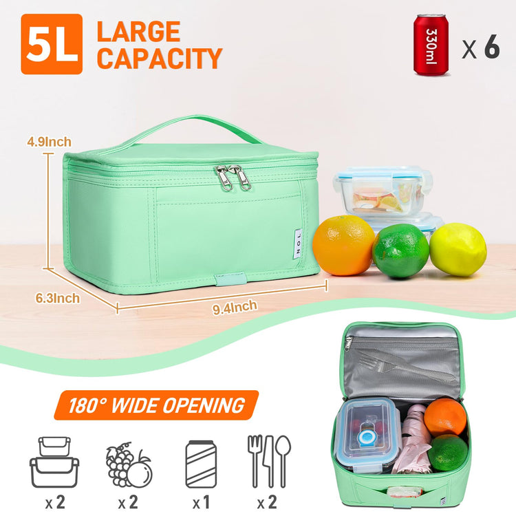 NOL Small Lunch Bag Mini Lunch Box Insulated Lunch Bag for Men