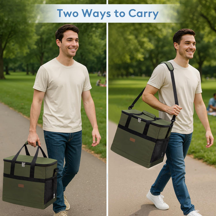 Cooler Bag 60 Cans Collapsible and Insulated Large Lunch Bag Leakproof Soft Cooler Portable for Camping