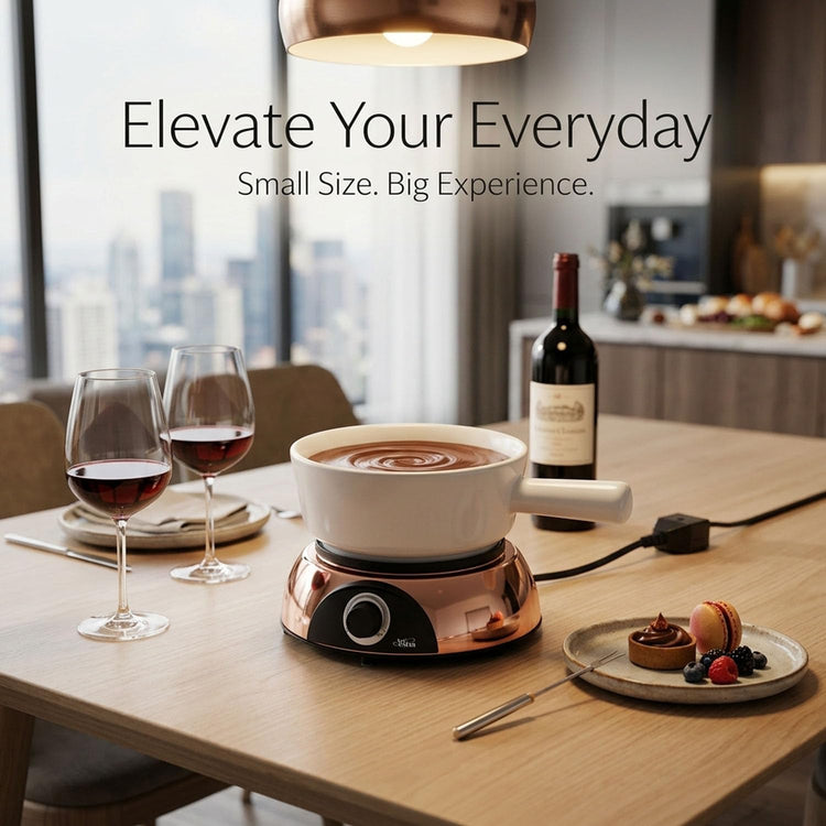 Electric Dip Warmer & Fondue Pot with Adjustable Temperature