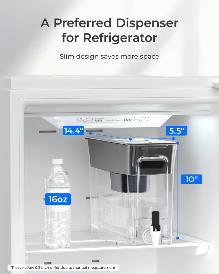WFD-40L-A Water Filter Dispenser, Alkaline Filtration, Black