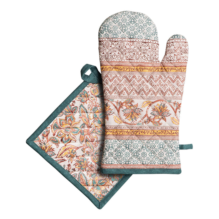 100% Cotton Oven Mitt & Pot Holder Set (2 Count)