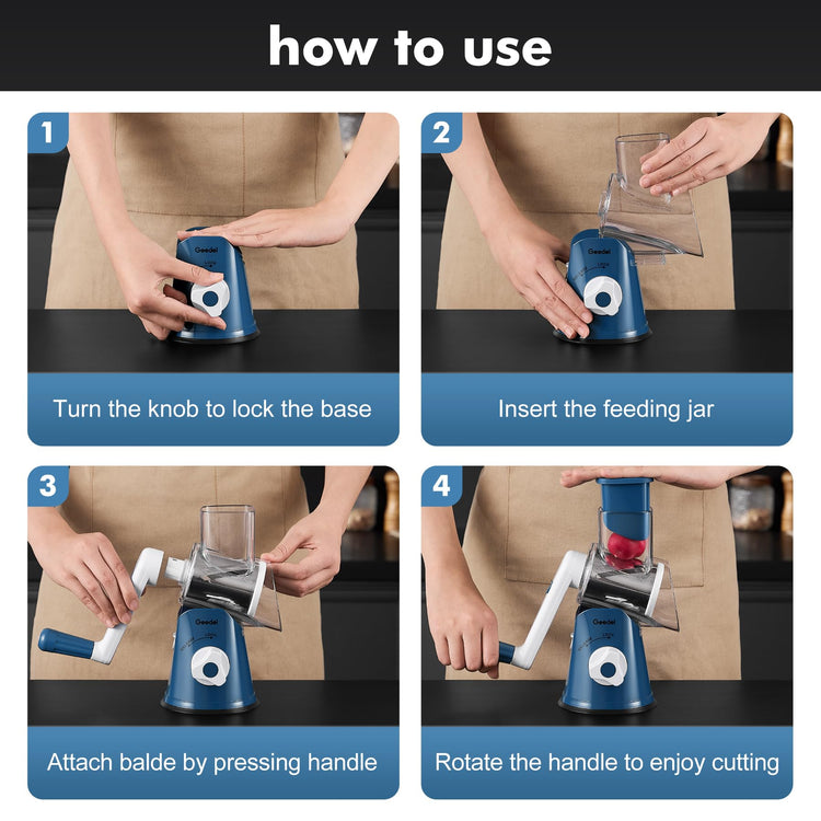 Rotary Cheese Grater Hand Crank