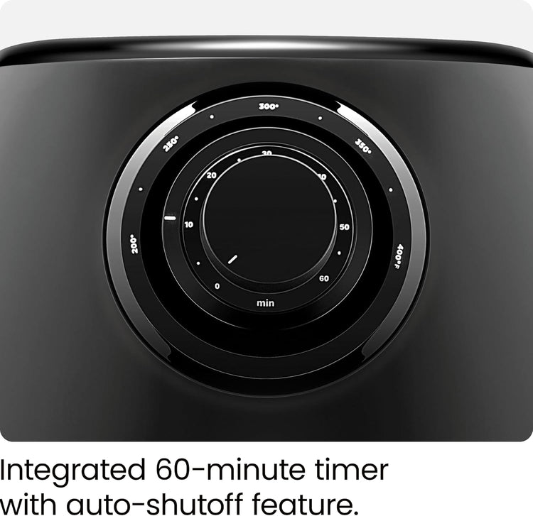 CHEFMAN Small Air Fryer Healthy Cooking, 3.6 Qt, Nonstick, User Friendly and Dual Control Temperature, w/ 60 Minute Timer & Auto Shutoff, Dishwasher Safe Basket, Matte Black, Cookbook Included