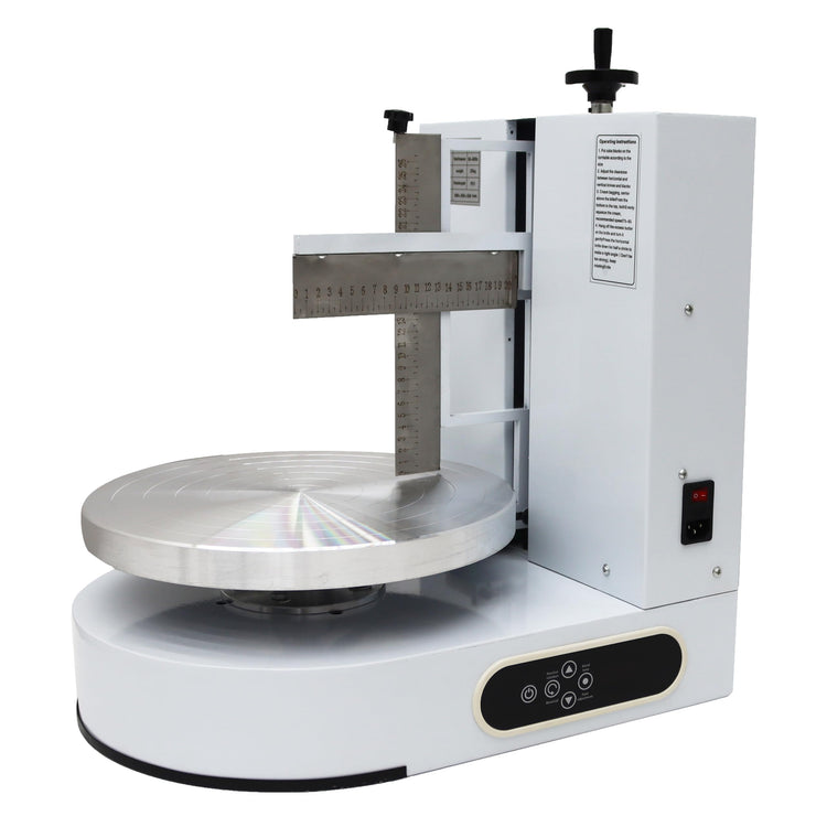 Cake Decorating Coating Machine Cream Spreading Automatic Frosting Turntable with Graduated Scraper 60