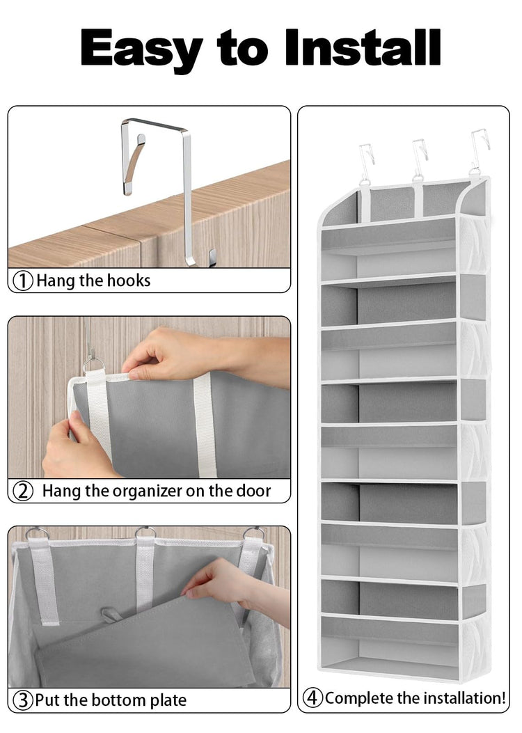 1 Pack Over The Door Storage Organizer with 5 Large Pockets