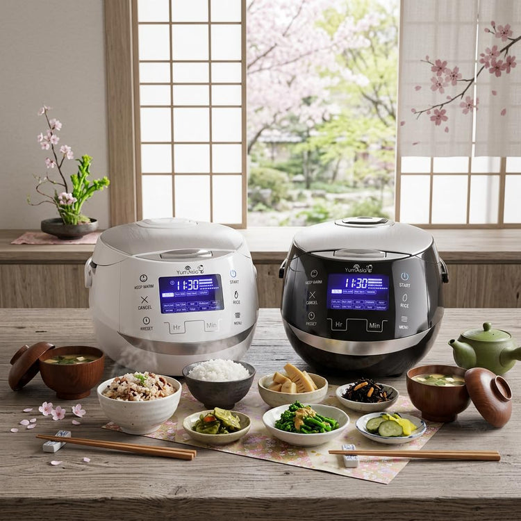 Sakura Rice Cooker with Ceramic Bowl and Advanced Fuzzy Logic